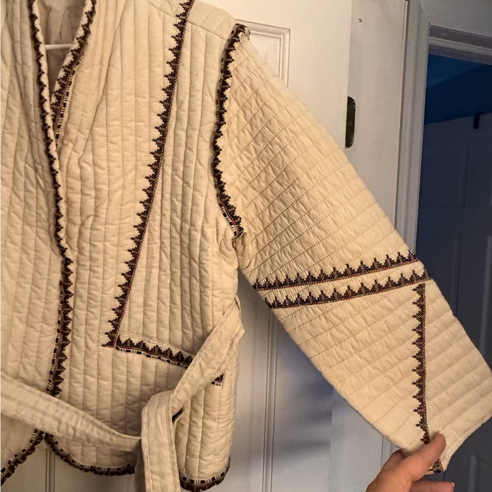 Magashino Quilt Cream Wrap Jacket - Picture 10 of 10
